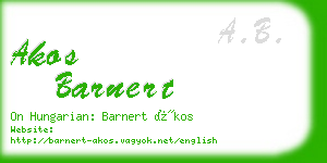 akos barnert business card